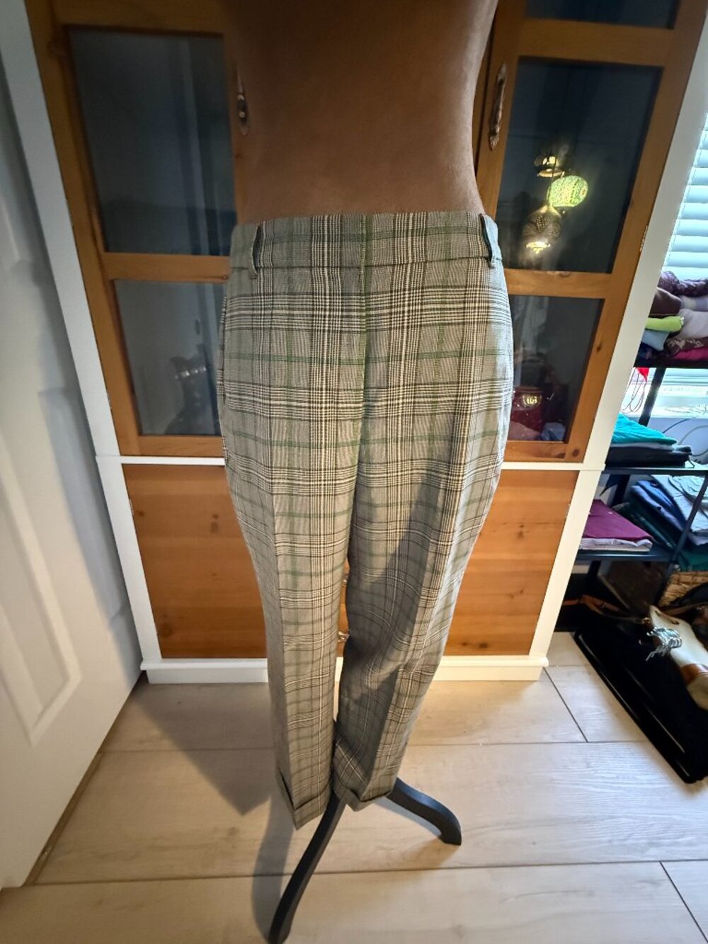 Brooks Brothers Women Plaid Wool Pants Size 2